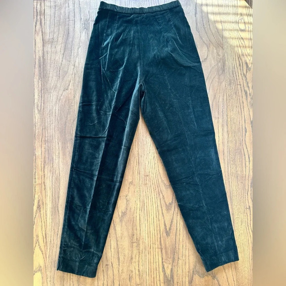 Pendleton Vintage Wool Velvet Green Dress Pants Size 10 - Picture 8 of 9